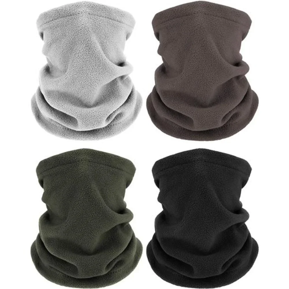 4 Pieces Fleece Neck Gaiter Windproof Face Covering